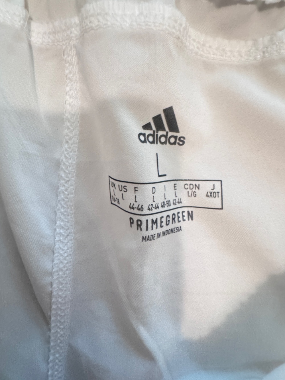 Adidas White Women's Athletic Shorts with Logo - Picture 4 of 4